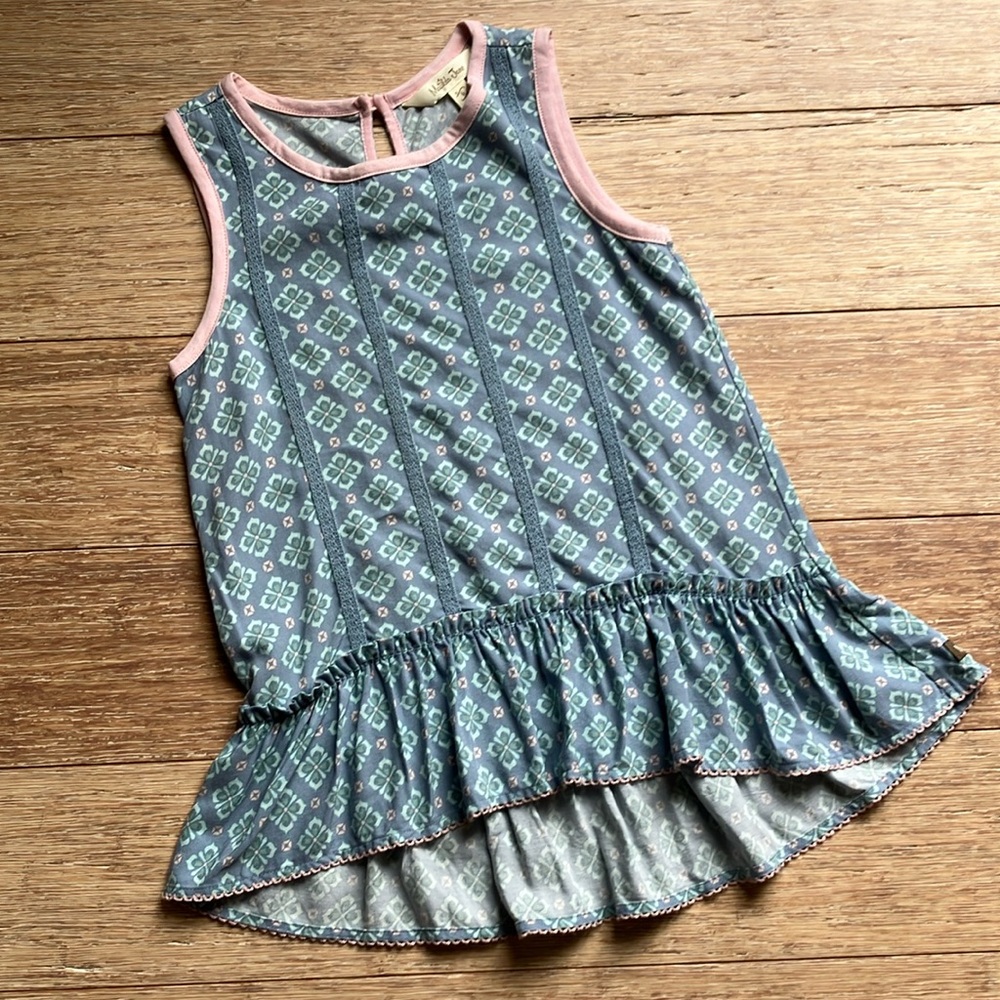 Matilda Jane Abbie Girls Ruffle Flounce Sleeveless Tunic